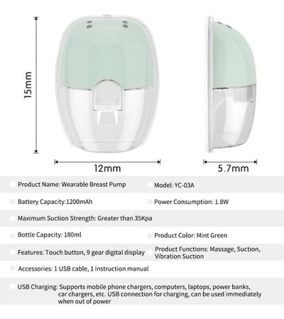 Estractor Eléctrico Digital Recargable Manos Libres