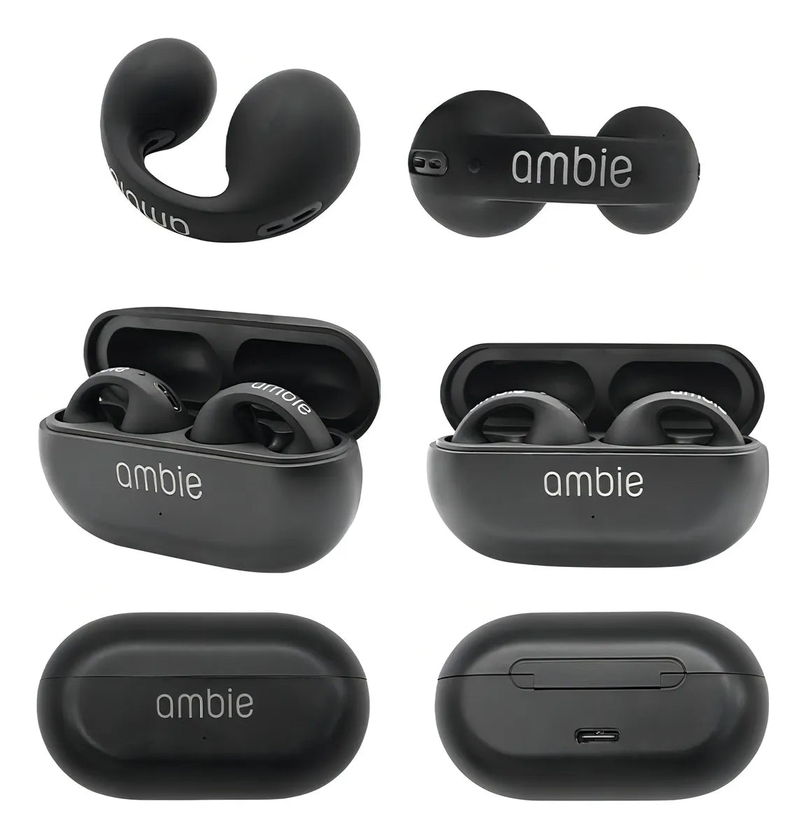 Auriculares deportivos inalámbricos Bluetooth Ambie, color negro