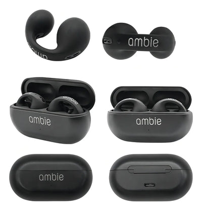 Auriculares deportivos inalámbricos Bluetooth Ambie, color negro