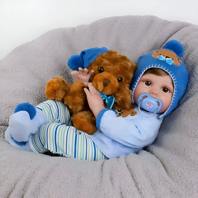 Reborn Bebe Niño Realista 55 Cm Silicona Cuerpo De Algodón