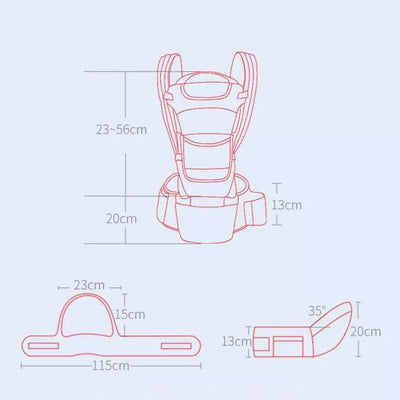 Cargador Silla Ergonomico Multiposiciones Para Bebes Baby On Color Azul oscuro