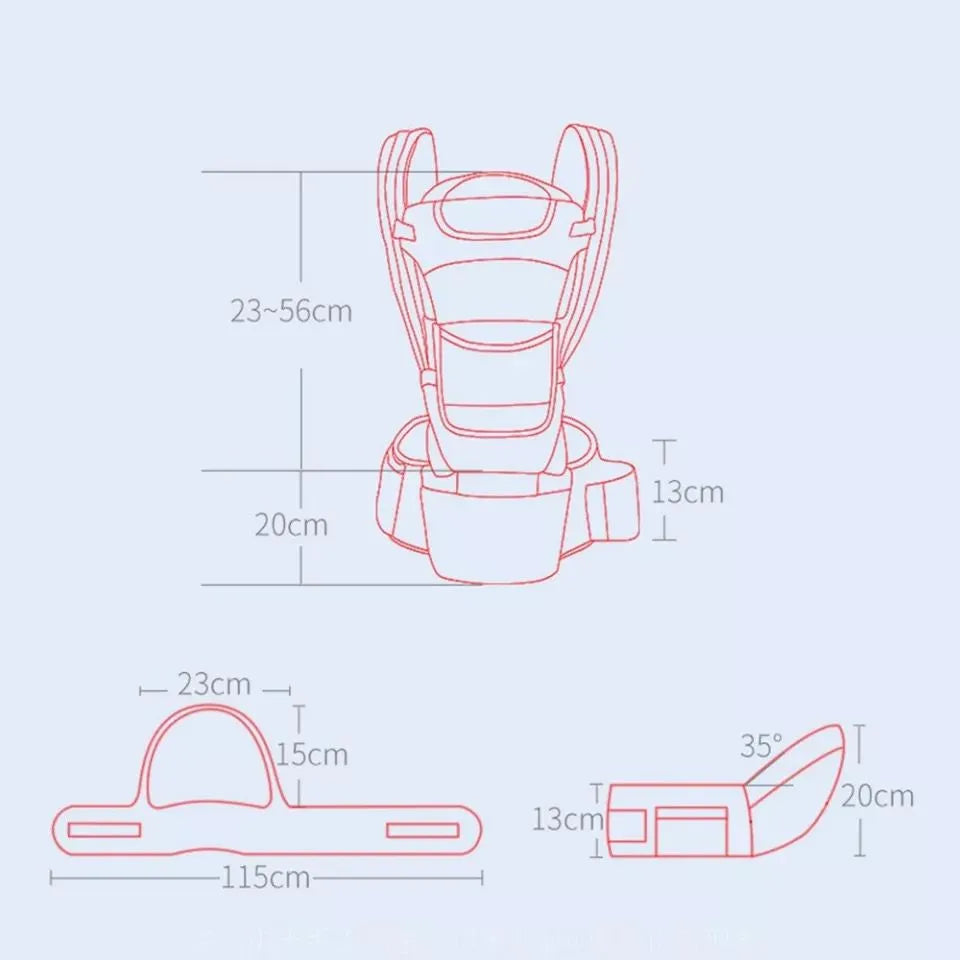 Cargador Silla Ergonomico Multiposiciones Para Bebes Baby On Azul Oscuro