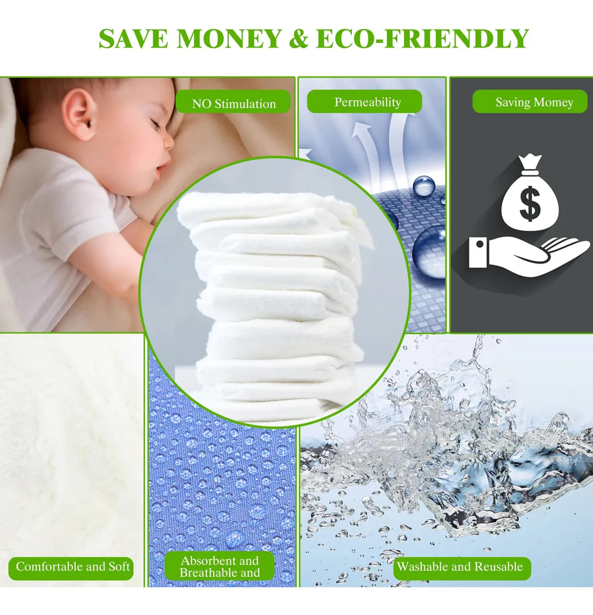 Panos De Tela Suaves Y Absorbentes Para Bebe