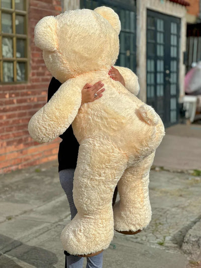 Oso de peluche gigante 1,60 Josefino Color Beige y Corbatín Café