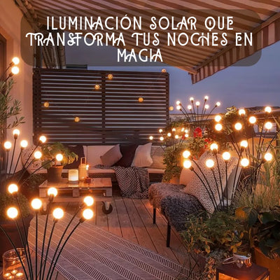 Luces Navidad Exterior Luces Luciérnagas Led Jardín 2 Piezas Amarillo