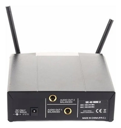 Micrófono Inalámbrico Doble Akg Wms40 Mini Dual De Mano Color Negro