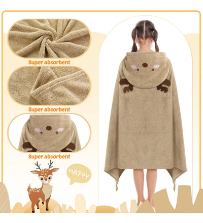 Preboun 2 Toallas Con Capucha Para Ninos, 27.5 X 55 Pulgadas