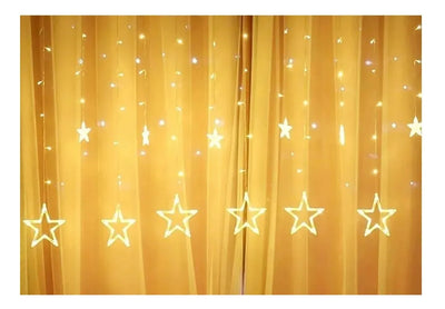 Instalación Punta De Estrellas Cortina Luces Led Navideña 6m