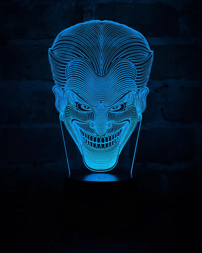 Lámpara De Noche Led Joker Guasón Batman Dc Regalo Holograma - Negro