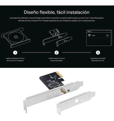 Tarjeta De Red Pci-e Wifi Dualband Ac600, Tp-link Archer T2e