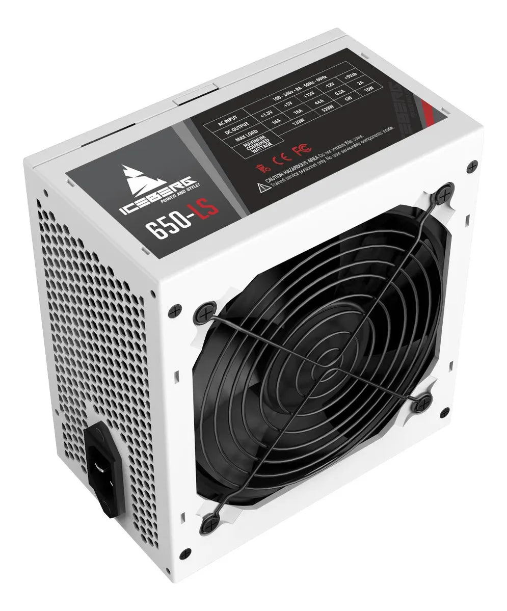 Fuente De Poder Gamer Iceberg 650 Ls White Retail Real Blanco