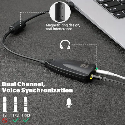 Tarjeta De Audio Usb Externa 7.1 Canales Sonido Y Micrófono