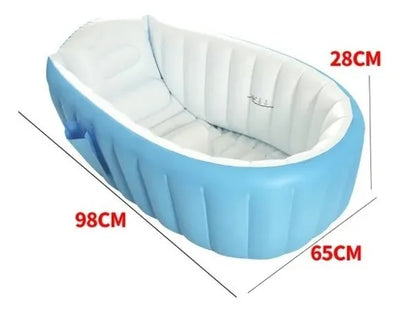 Bañera Tina Piscina Inflable Para Bebés Rosa-azul Lisa