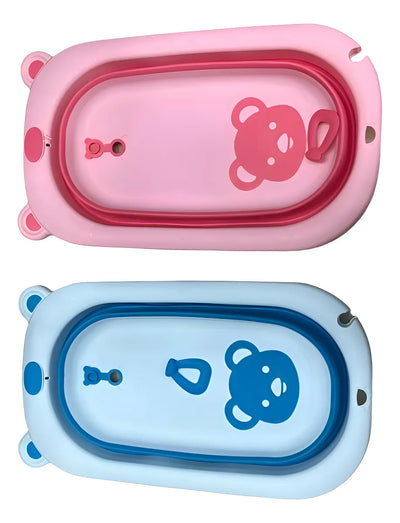 Bañera Bebés Plegable Tina Oso Portátil Baño Recién Nacidos Diseño 1