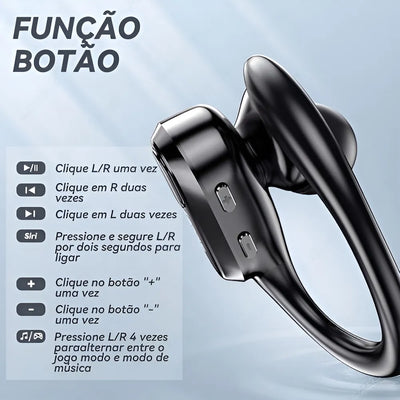 Auriculares inalámbricos Bluetooth Lenovo Xt80, color negro