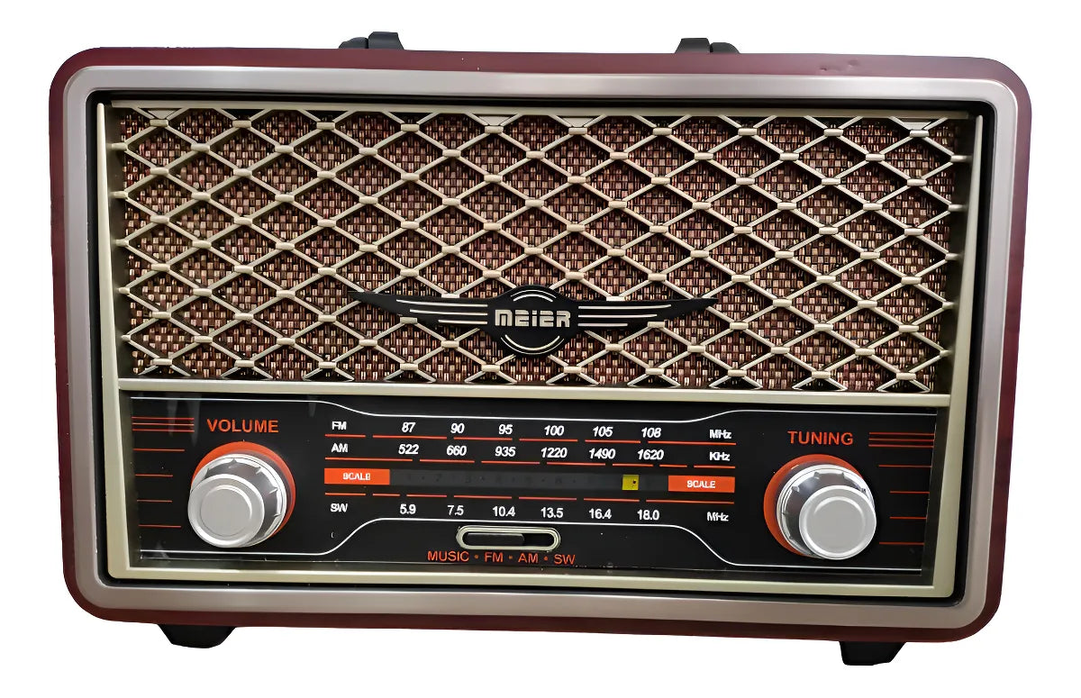 Radio Altavoz Portátil Fm Am Inalámbrico Vintage Usb Aux Sd Diseño