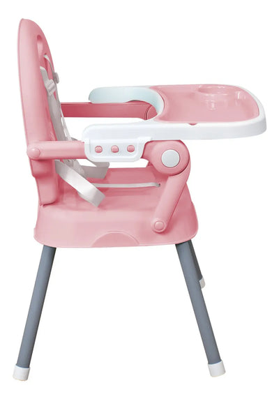 Silla Comedor Bebe 3en1 Happy Baby Azul Cp7000 Color Rosa