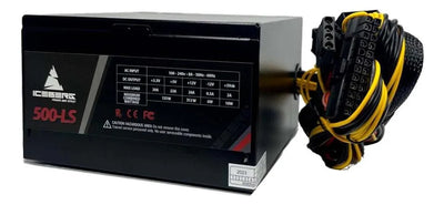 Fuente De Poder Pc Iceberg 500w Ls Oem 24 Pines, 8 Pines Negro