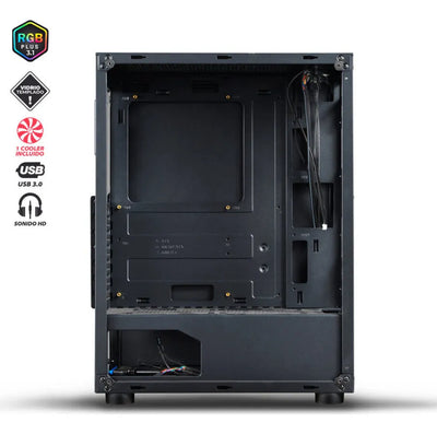 Combo De Chasis Gamer De 1 Cooler+ Fuente De 780wde Negro