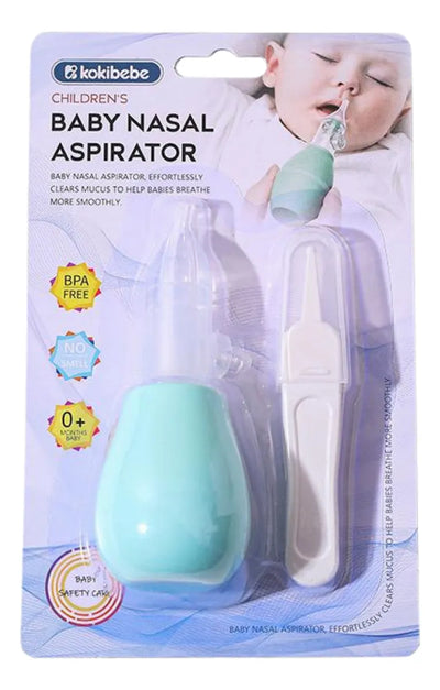 Succionador Nasal + Pinza (unidad) Accesorio Nasal Para Bebe Azul , Rosado