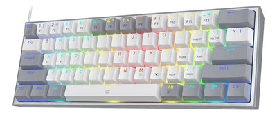 Teclado Redragon K616-rgb Fizz Pro Red Español - White/pink Color Del Teclado Blanco/rosa