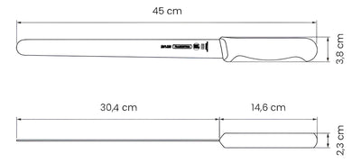 Cuchillo Jamòn 12puLG Tramontina 24628/082 -blanco Color Blanco