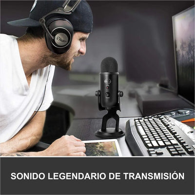 Micrófono Blue Yeti Condensador Omnidireccional color silverS