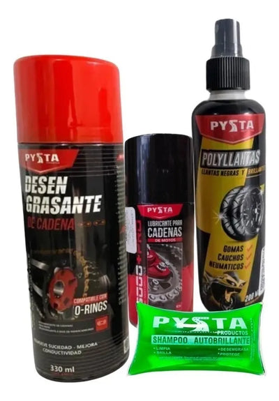 Super Kit Limpieza Motos Promo Brillo Y Protección