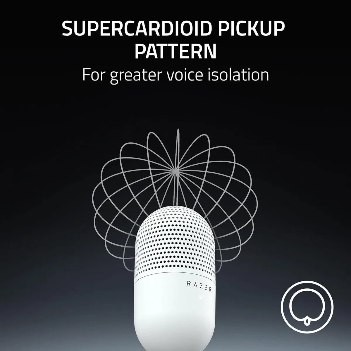 Micrófono Razer Seiren V3 Mini Ultra Compacto Usb Color Blanco