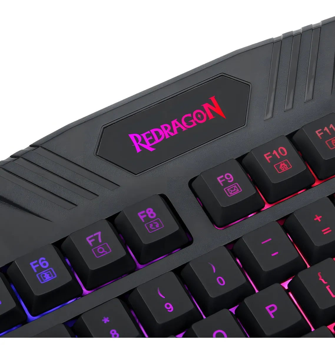Teclado gamer Redragon Harpe Pro K503A RGB QWERTY español color negro con luz RGB