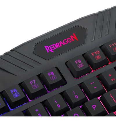 Teclado gamer Redragon Harpe Pro K503A RGB QWERTY español color negro con luz RGB