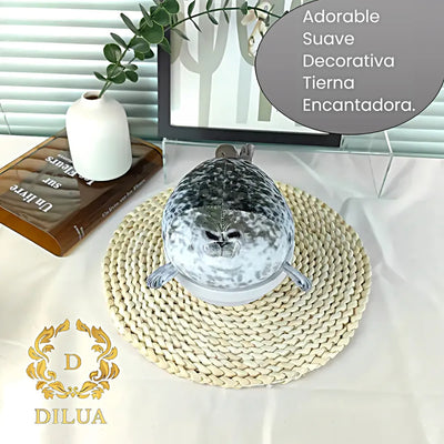 Foca Guatona Peluche Almohada Cojín Regalo Niños Adultos - Gris