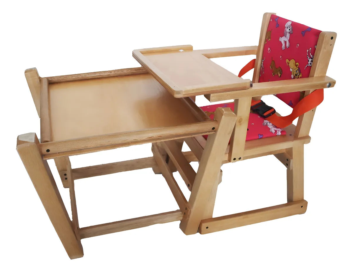 Comedor Plegable En Madera Color Rosado