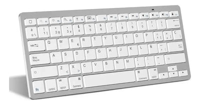 Teclado Bluetooh Recargable Inalambrico Tablet Celular Pc Teclado Multicolor