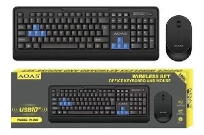 Kit De Teclado Y Mouse Inalámbrico Español M900 Color del mouse Negro Color del teclado Negro