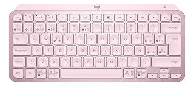 Logitech Mx Keys Mini, Teclado Avanzado Recargable, Rosado Teclado Rosa Idioma Español