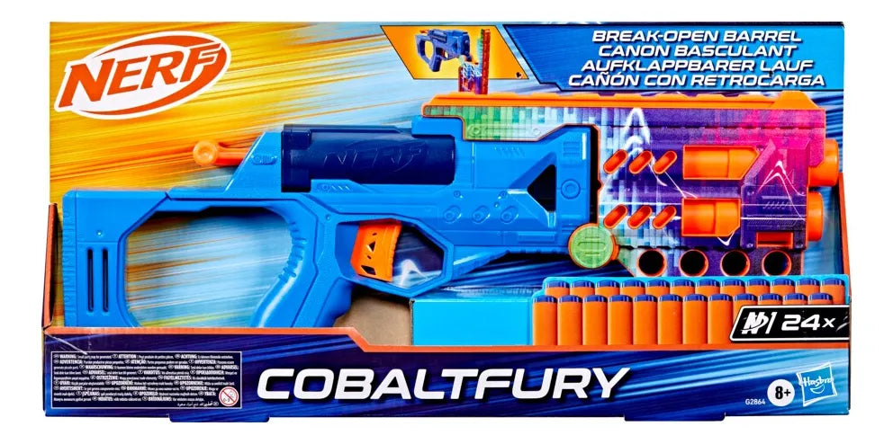 Lanzador Nerf N Series Cobaltfury 24 Dardos Color Multicolor
