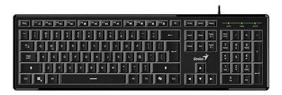 Teclado Con Cable Genius Slimstar 820 Iluminado Usb Teclado Negro Idioma Español España
