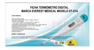 Termómetro Digital Punta Flexible Sin Mercurio