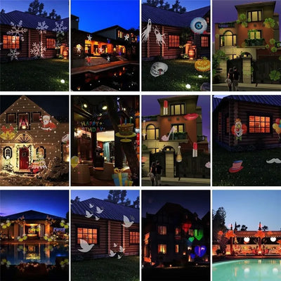 Proyector Luces Navideñas Led Topchances 12 Diseños De