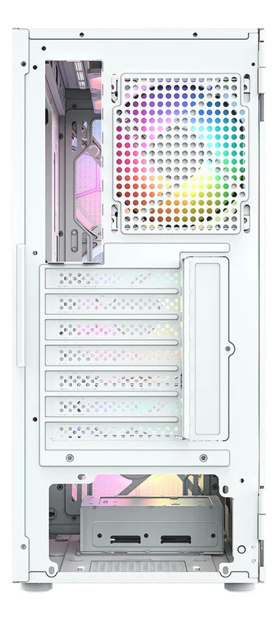 Gabinete Gamer Xyz Airone 100 Mesh White Rgb Blanco