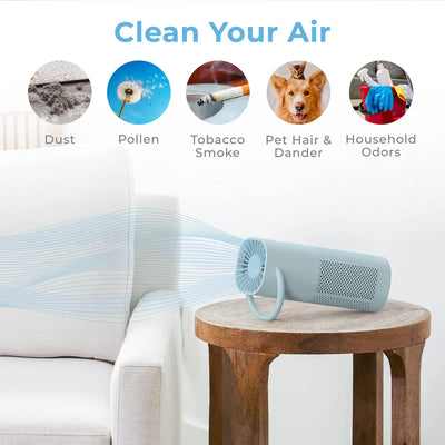 Mini Purificador De Aire Portátil Con Filtro Hepa Azul
