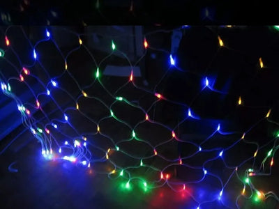 Luces Led Malla 120 Multi 1x1 Instalacion Navidad Navideña