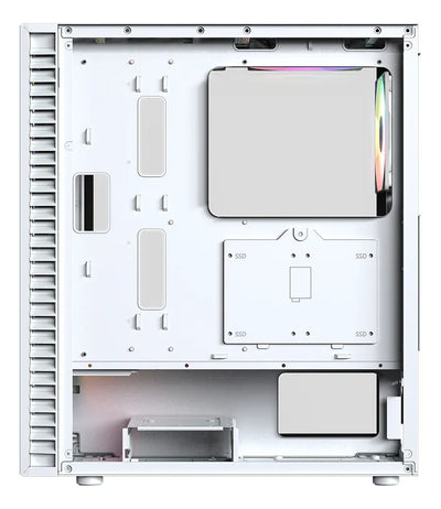 Gabinete Gamer Xyz Airone 100 Mesh White Rgb Blanco