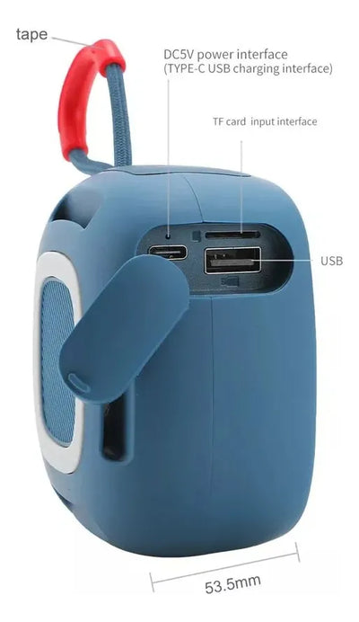 Mini Parlante Altavoz Recargable Impermeable Radio Portátil Diseño