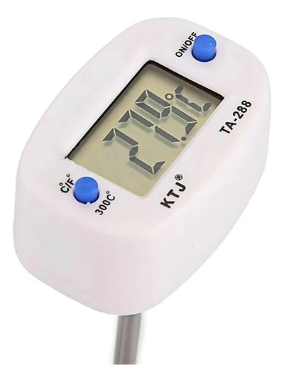 Termometro Cocina Digital Pincha Carne Liquidos Gastronomia Color Blanco Y Gris