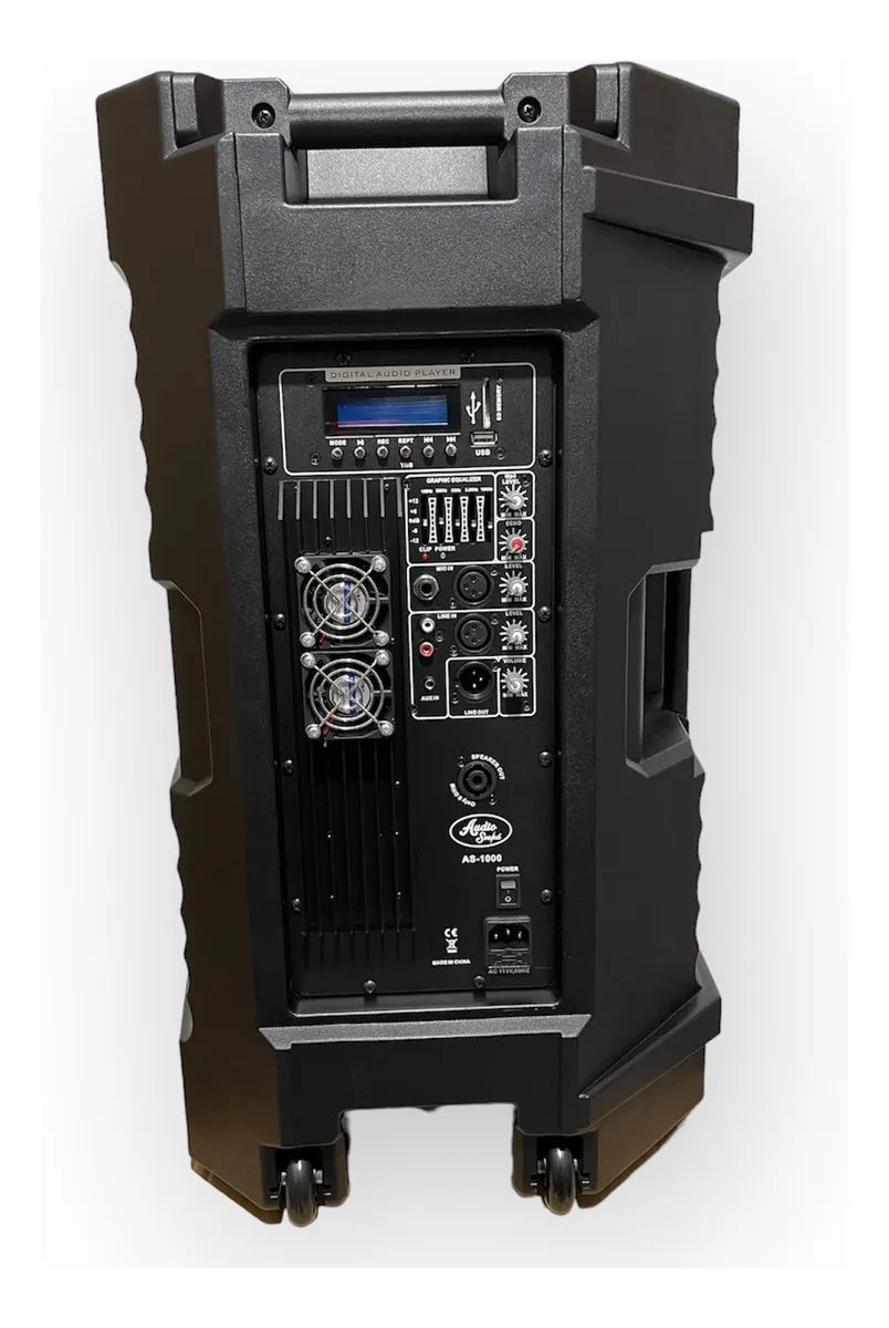 Cabina Activa 15 Pulgadas 10.000w Audio Sound Profesional Negro