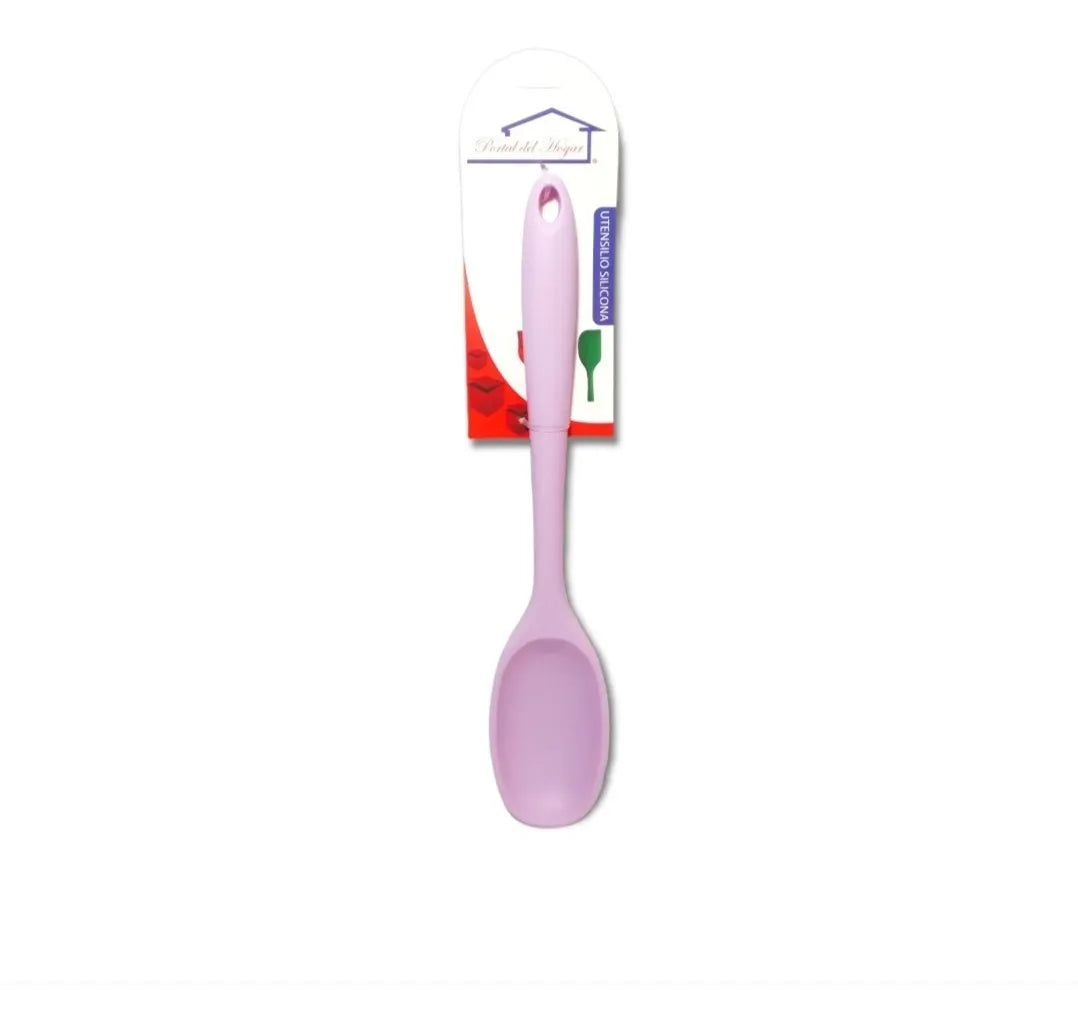 Cuchara En Silicona De Cocina/diferentes Colores Rosa