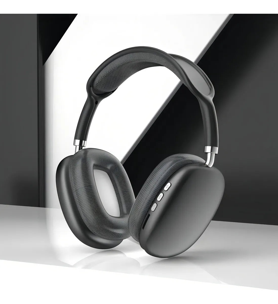 Audifonos Diadema Inalambricos Bluetooth Com Mic Ajustables JE1001 P9 color Negro