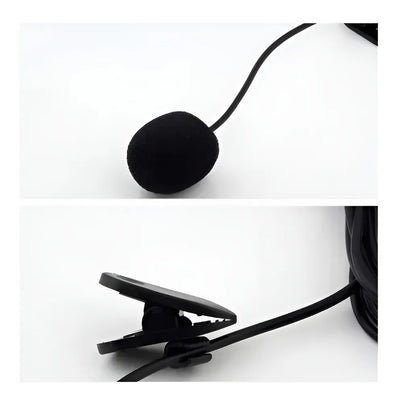 Micrófono De Solapa Para Pc Y Amplificador Entrada 3.5 Mm Ts Color Negro